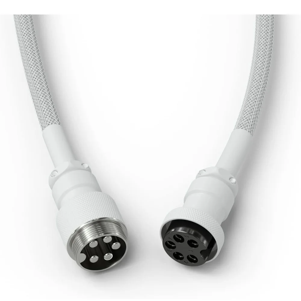 White Coiled USB-C Cable